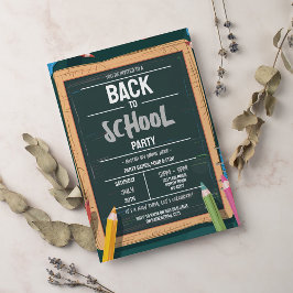 Inbjudan till Grönten Back to school Party Chalk