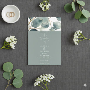 Inbjudan till grönten Eucalyptus Wedding