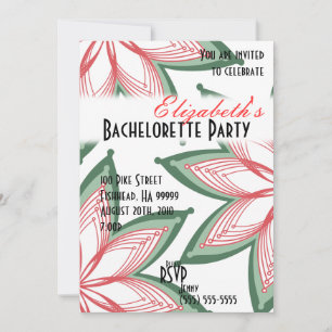 Inbjudan till Grönten för blommor Bachelorette Par