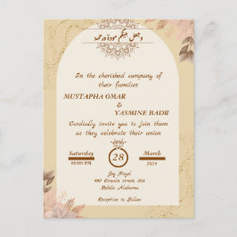 Inbjudan till gröntens islamiska bröllop