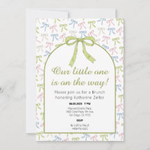 Inbjudan till gröntens menyfliksfack för babyskor