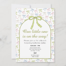 Inbjudan till gröntens menyfliksfack för babyskor