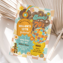 Inbjudan till Groovy 70-talets Disco Birthday