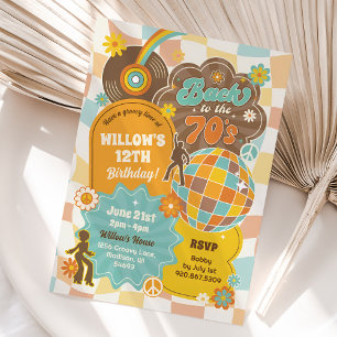 Inbjudan till Groovy 70-talets Disco Birthday