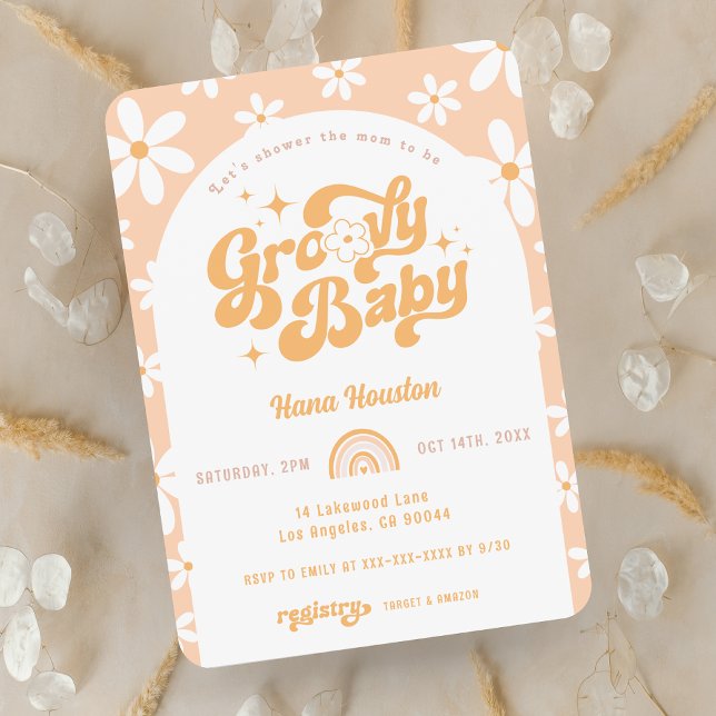 Inbjudan till Groovy Baby Boho Arch Baby Shower (Skapare uppladdad)