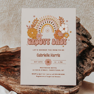 Inbjudan till Groovy Baby Shower