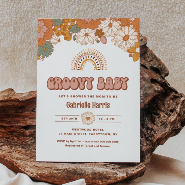 Inbjudan till Groovy Baby Shower (Skapare uppladdad)