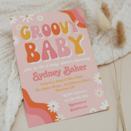 Inbjudan till Groovy Baby Shower