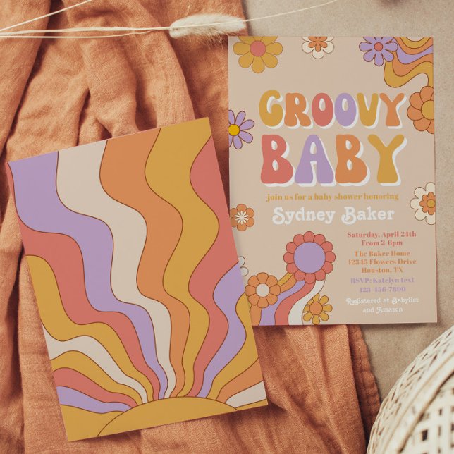 Inbjudan till Groovy Baby Shower (Skapare uppladdad)