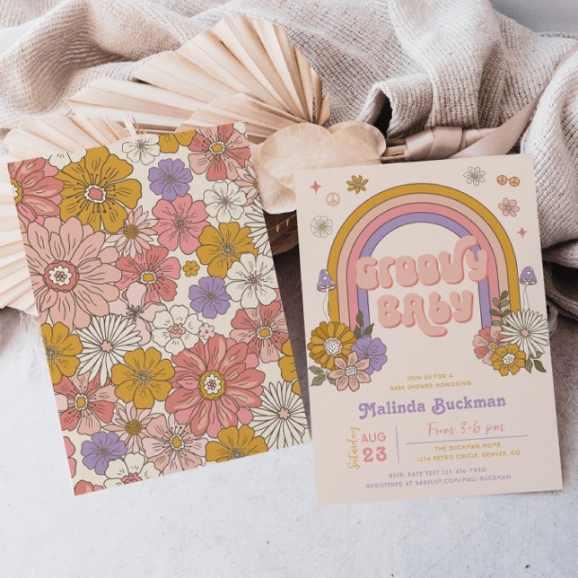 Inbjudan till Groovy Baby Shower | Groovy Baby (Skapare uppladdad)