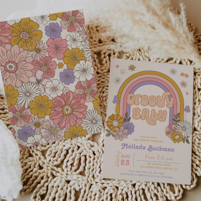 Inbjudan till Groovy Baby Shower | Groovy Baby (Skapare uppladdad)