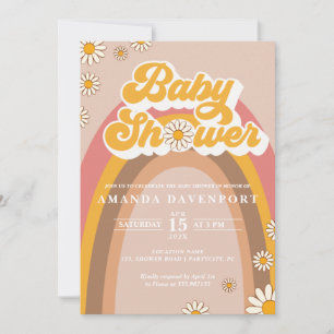 Inbjudan till Groovy-babydusch