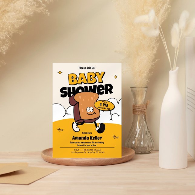 Inbjudan till Groovy Retro Baby Shower (Skapare uppladdad)