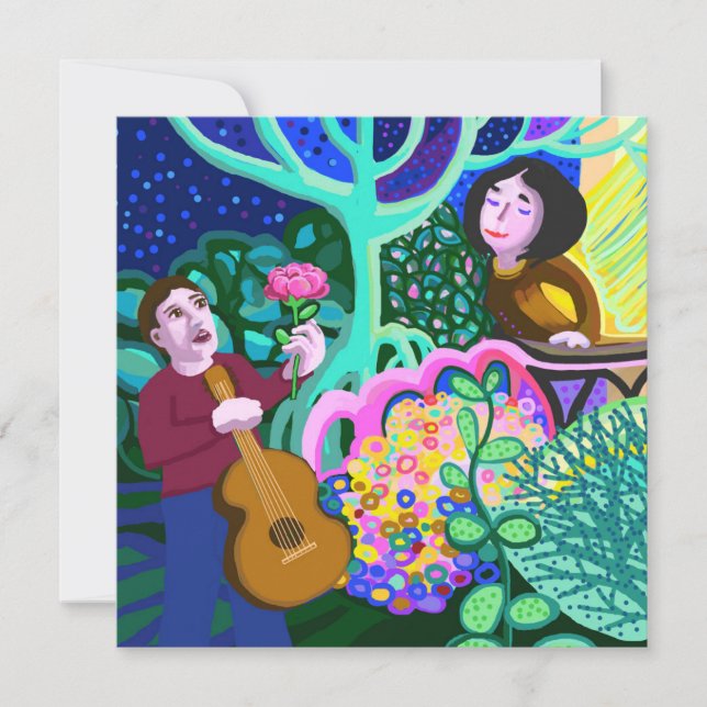 Inbjudan till guitar och ro från kärlek sång (Framsida)