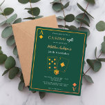 Inbjudan till guld-födelsedag i Casino night grönt<br><div class="desc">En kasinokväll höll på att inbjuda till födelsedag i grönt och guld. Ett spelkort som ram. Mallar för information om party. 1 lakan = 1 inbjudan tryckt kant till kant.</div>