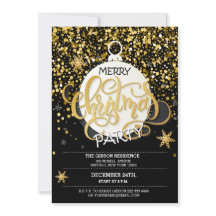 Inbjudan till Guld-Gnistran i jul - inbjudningar