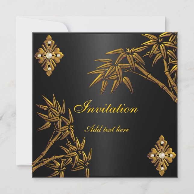 Inbjudan till Guld och svart i Asien (Framsida)