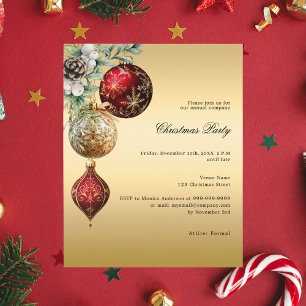 Inbjudan till Guld Red Business jul Party
