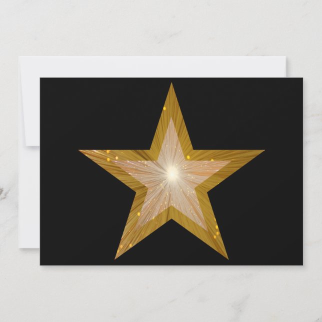 Inbjudan till Guld Star svart (Framsida)