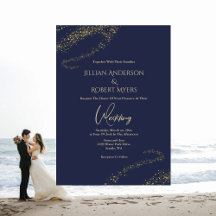 Inbjudan till Guld Stardust Wedding