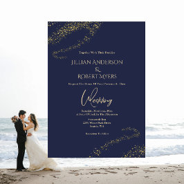 Inbjudan till Guld Stardust Wedding