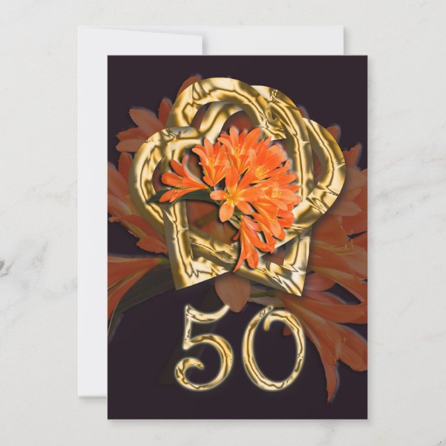 Inbjudan till guldbröllopsfirande (Framsida)