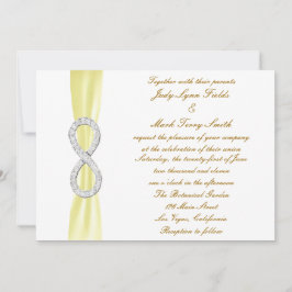 Inbjudan till gult Diamond Ofinity Wedding