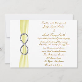 Inbjudan till gult Silver Ofinity Wedding