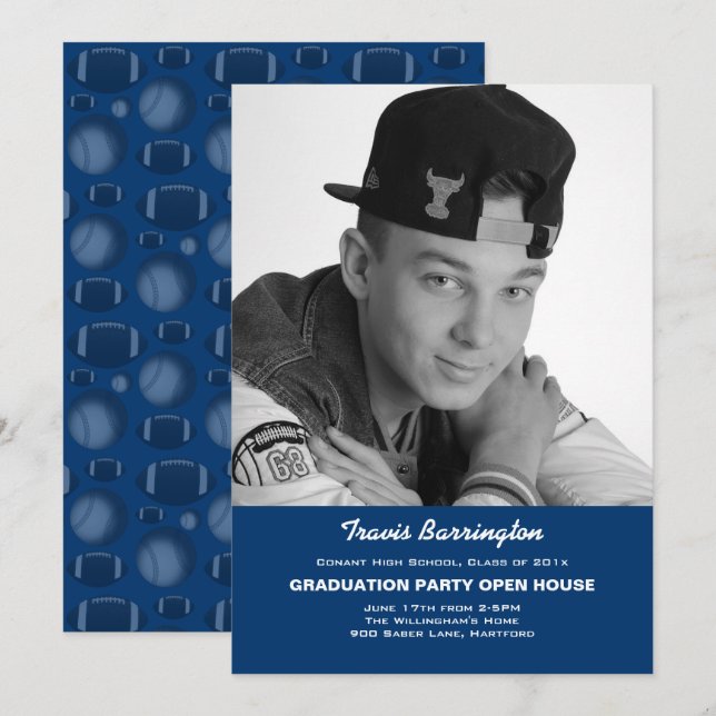 Inbjudan till Guy Grad-partiet för fotboll i marin (Fram/baksida)