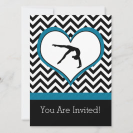 Inbjudan till Gymnastics Chevron Heart Personal Pa