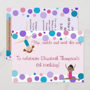 Inbjudan till Gymnastikpartiet Lila, skaldjur och 