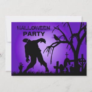 Inbjudan till Halloween Costume Party-violet