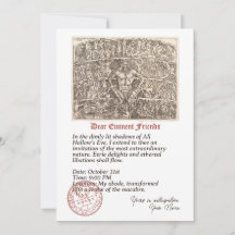 Inbjudan till Halloween-etheral libations