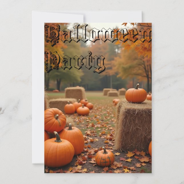Inbjudan till halloween fest (Framsida)