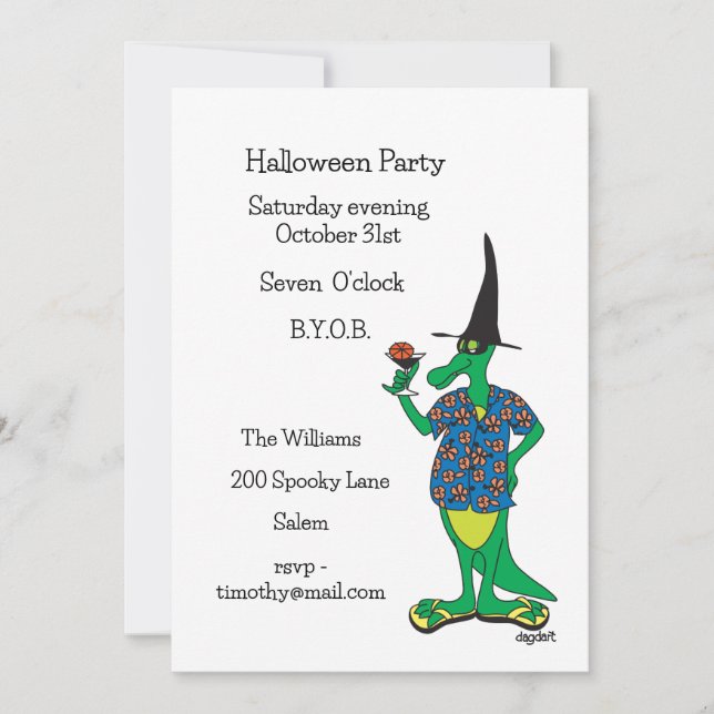 Inbjudan till halloween fest (Framsida)