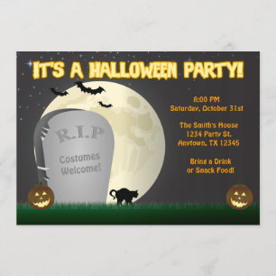 Inbjudan till Halloween fest