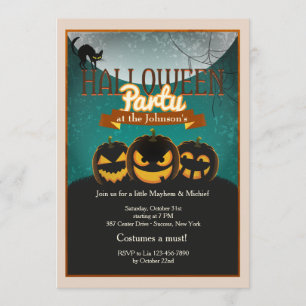 Inbjudan till Halloween fest