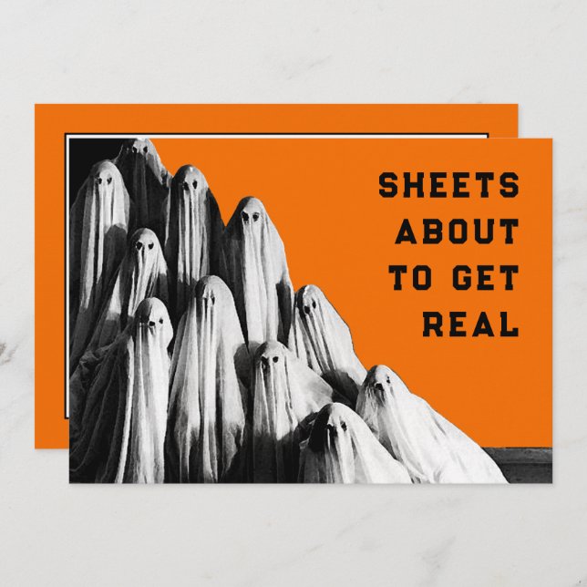 Inbjudan till halloween fest (Fram/baksida)