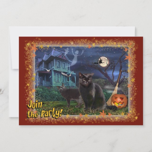 Inbjudan till halloween fest (Framsida)