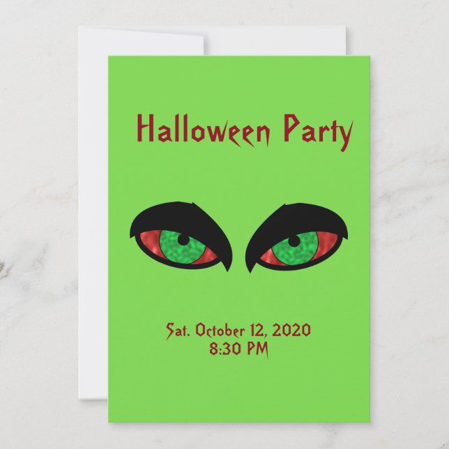 Inbjudan till halloween fest (Framsida)