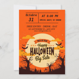 Inbjudan till halloween fest