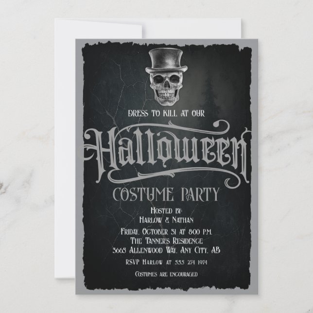 Inbjudan till halloween fest (Framsida)
