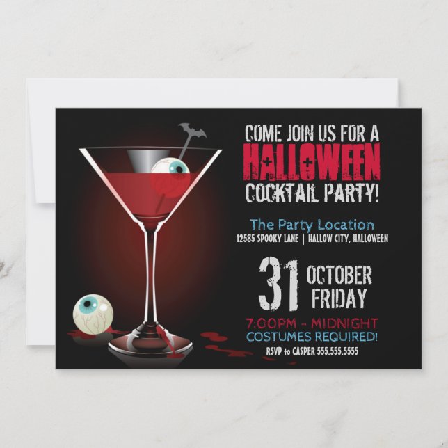 Inbjudan till halloween fest (Framsida)