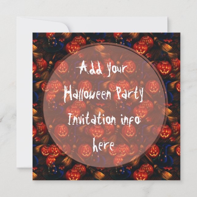 Inbjudan till halloween fest (Framsida)