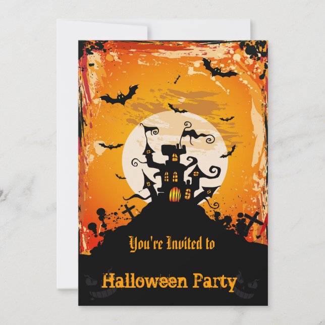 Inbjudan till halloween fest (Framsida)