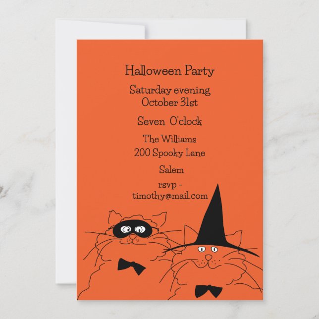 Inbjudan till halloween fest (Framsida)