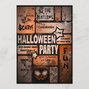 Inbjudan till Halloween fest