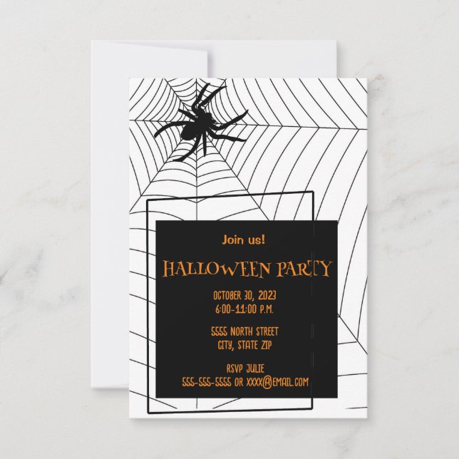 Inbjudan till halloween fest (Framsida)