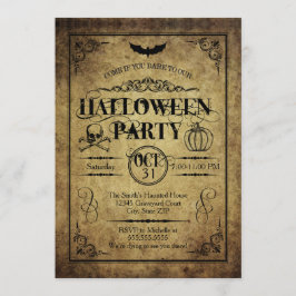 Inbjudan till halloween fest