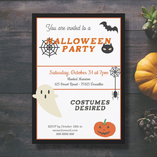 Inbjudan till halloween fest (Halloween Party Invitation)